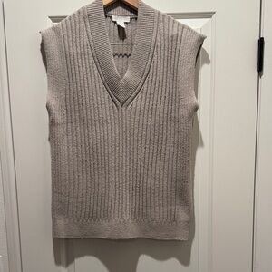 H&M Women's Beige V-Neck Sweater Vest